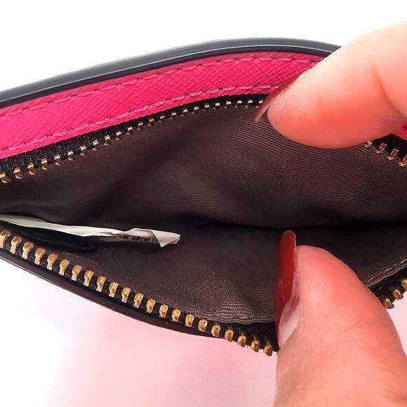 Marc Jacobs Snap Shot Pink Card Case Coin Purse Wallet - Picture 10 of 14